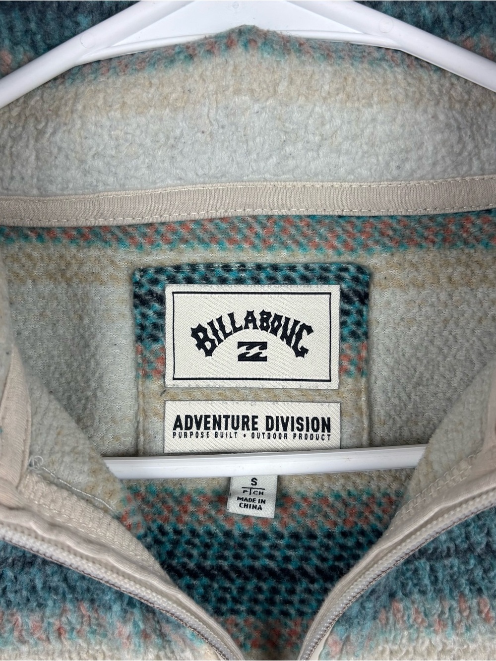 Billabong Women High Neck Long Sleeve Half Zip Sweatshirt gray/Blue small - Picture 7 of 9